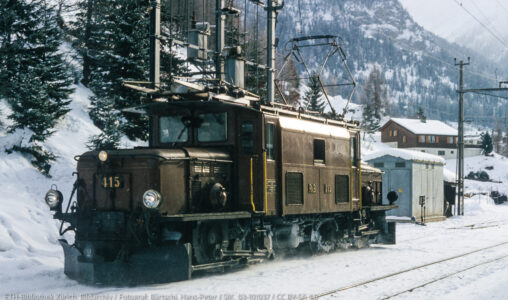 Ge 6/6 l im Winter in Bergün