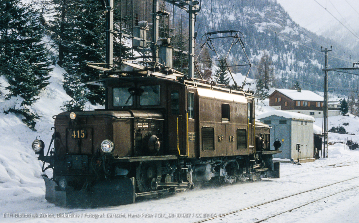 Ge 6/6 l im Winter in Bergün